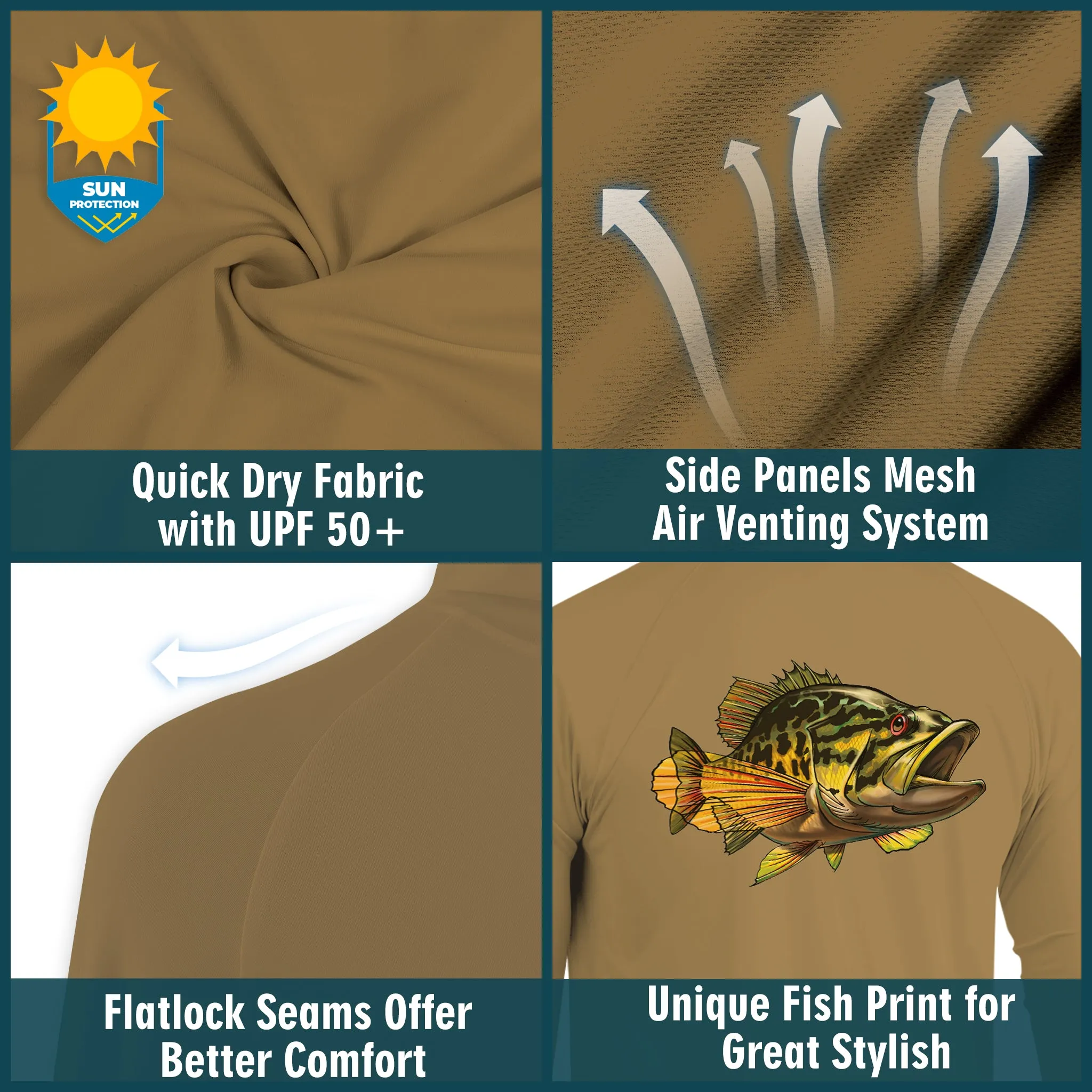 Men Long Sleeve Hoody UPF 50  Shirts