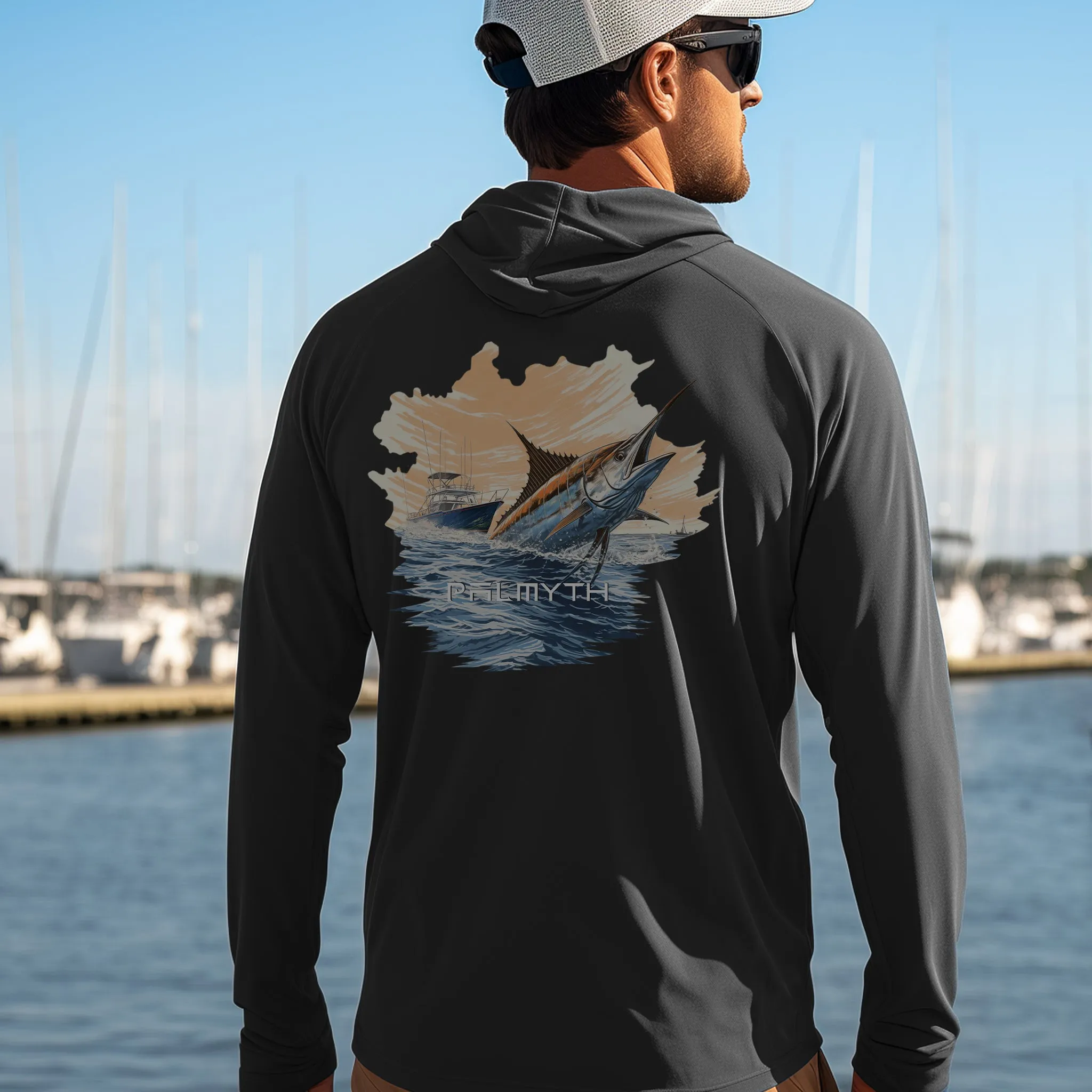 Men Long Sleeve Hoody UPF 50  Shirts