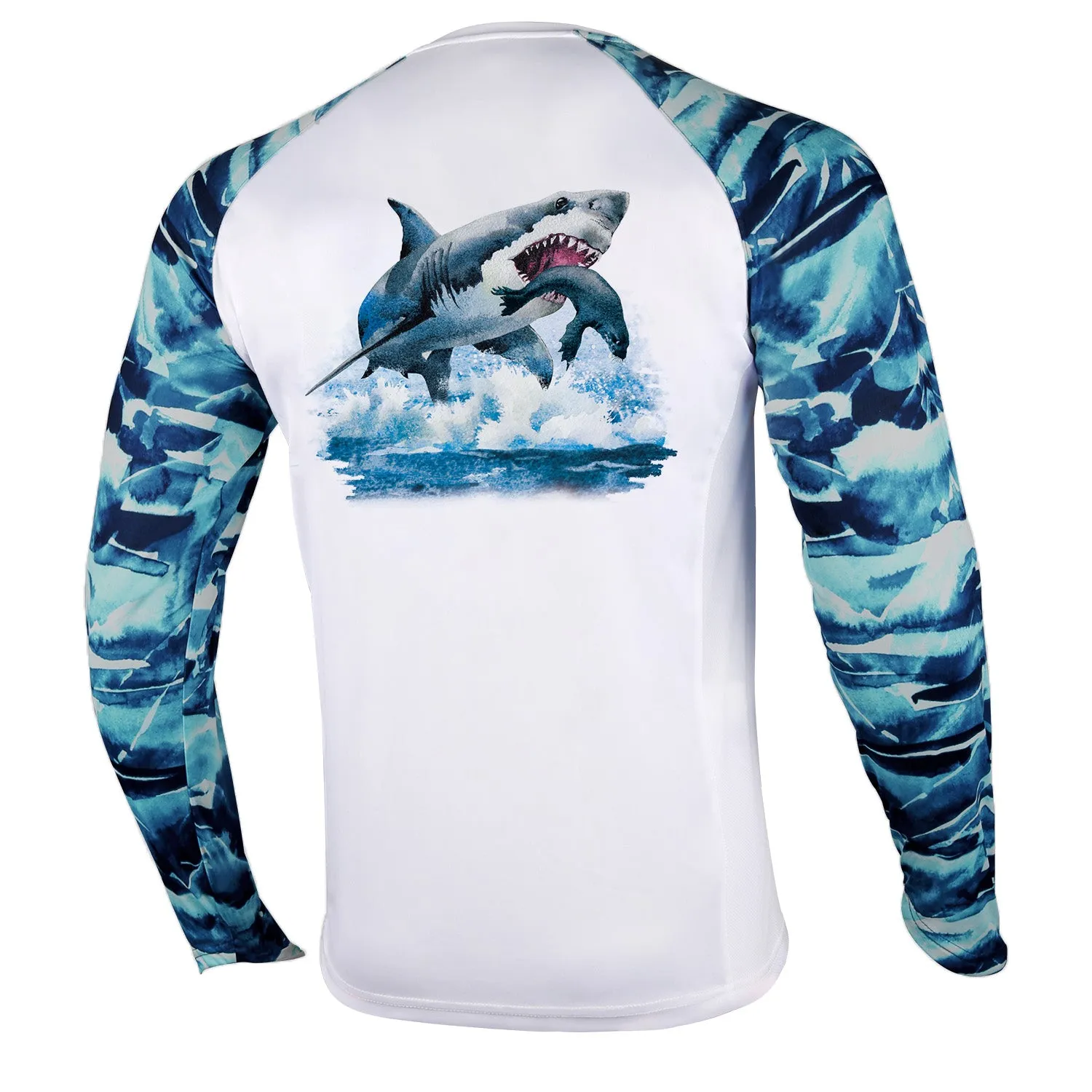 Men Long Sleeve Shirts with Pocket UPF 50 