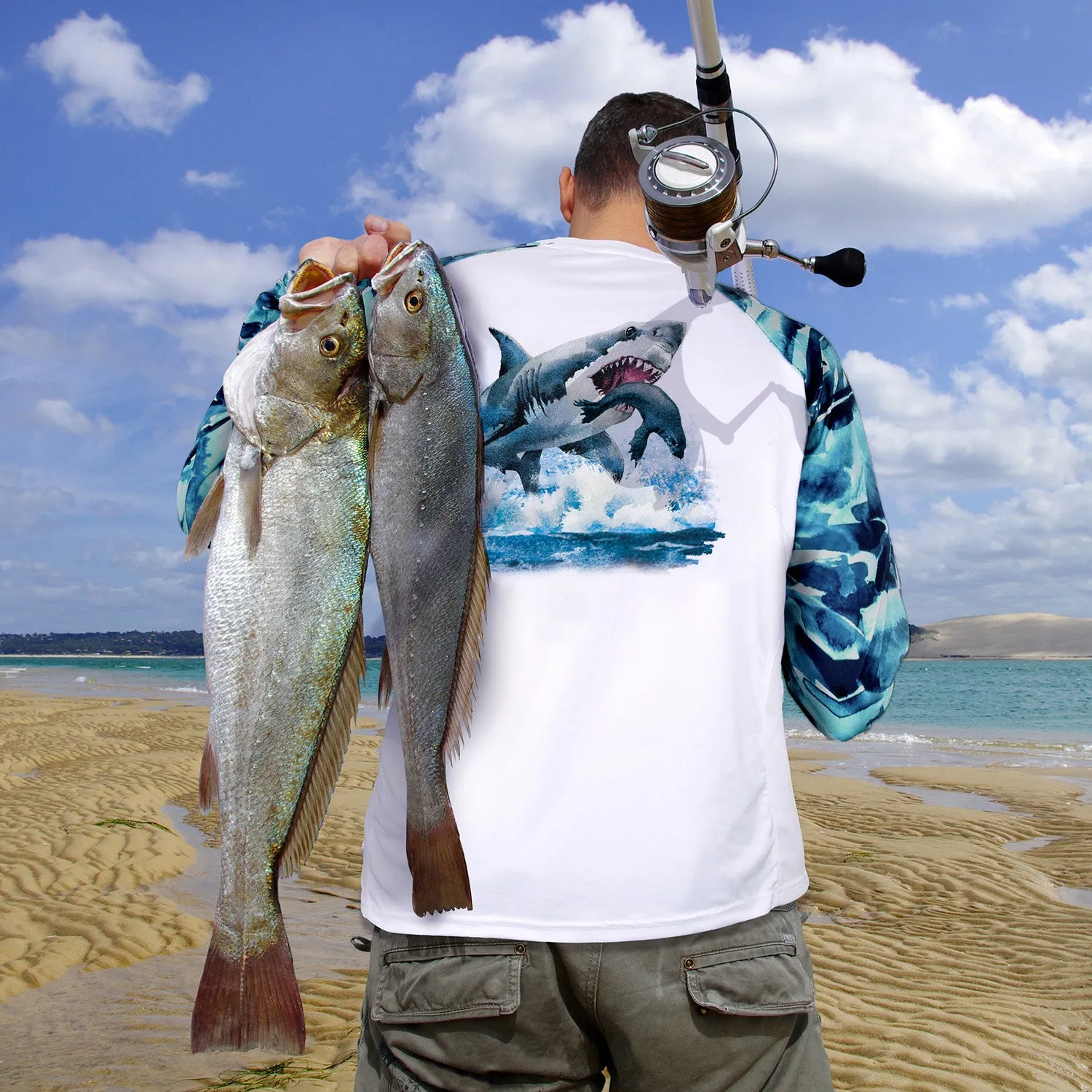 Men Long Sleeve Shirts with Pocket UPF 50 
