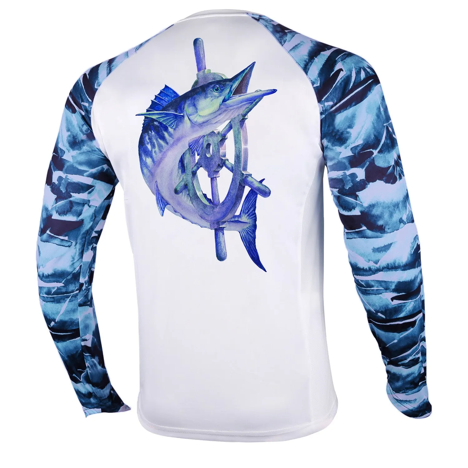 Men Long Sleeve Shirts with Pocket UPF 50 