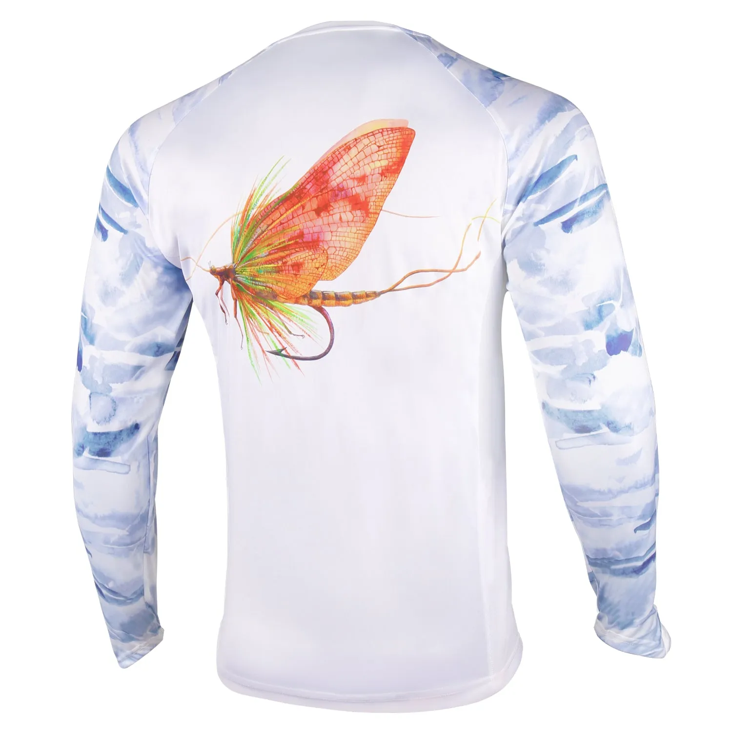 Men Long Sleeve Shirts with Pocket UPF 50 