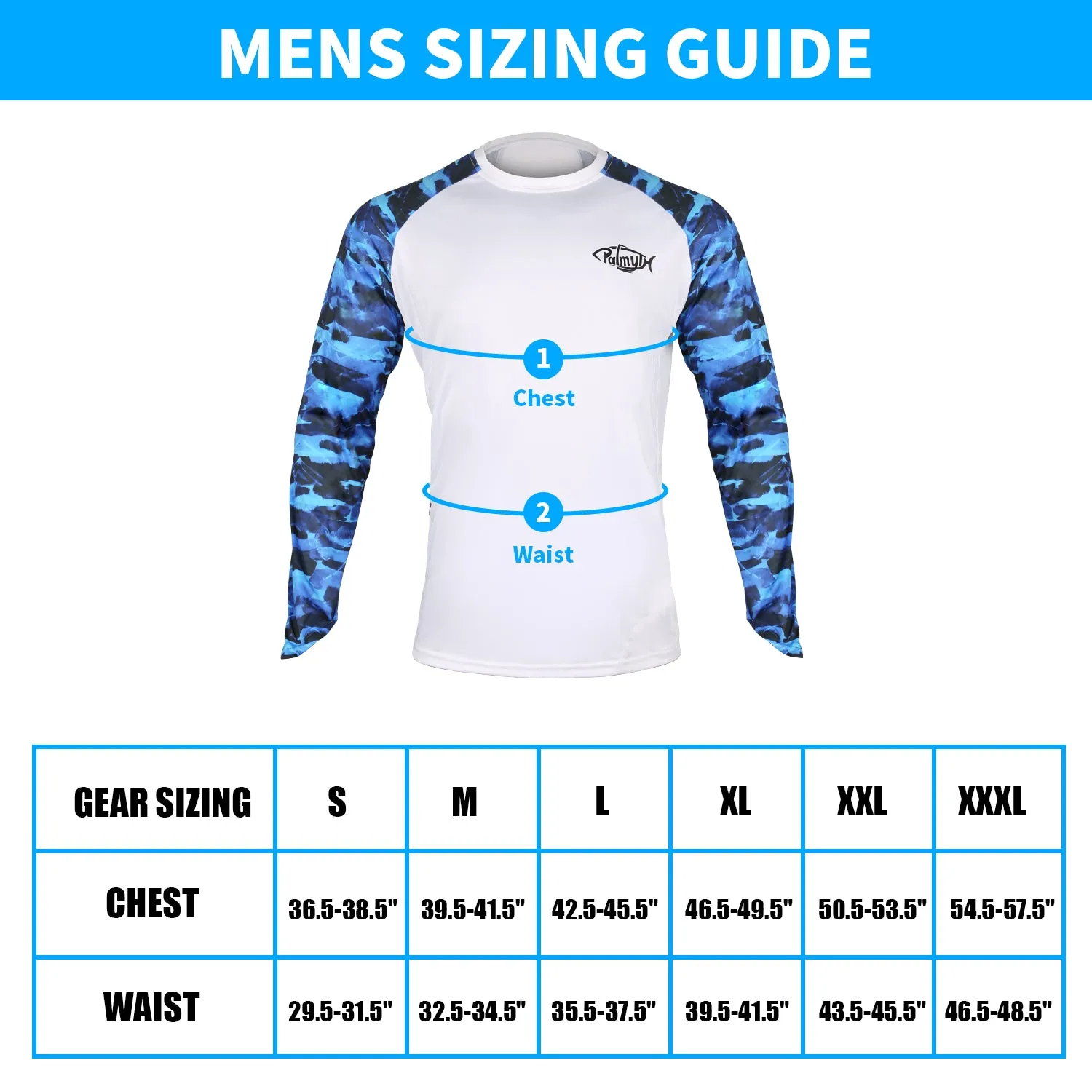 Men Long Sleeve Shirts with Pocket UPF 50 