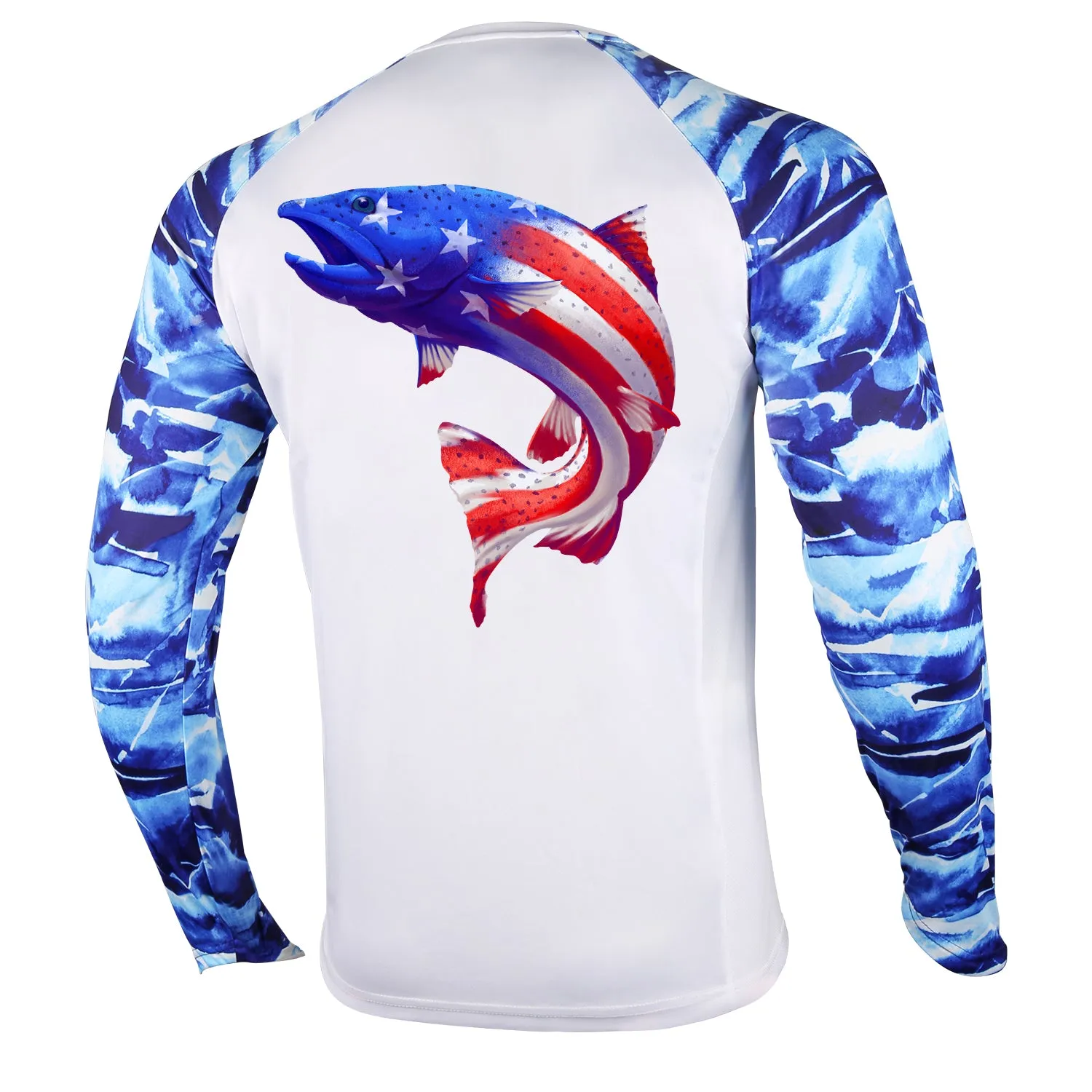 Men Long Sleeve Shirts with Pocket UPF 50 