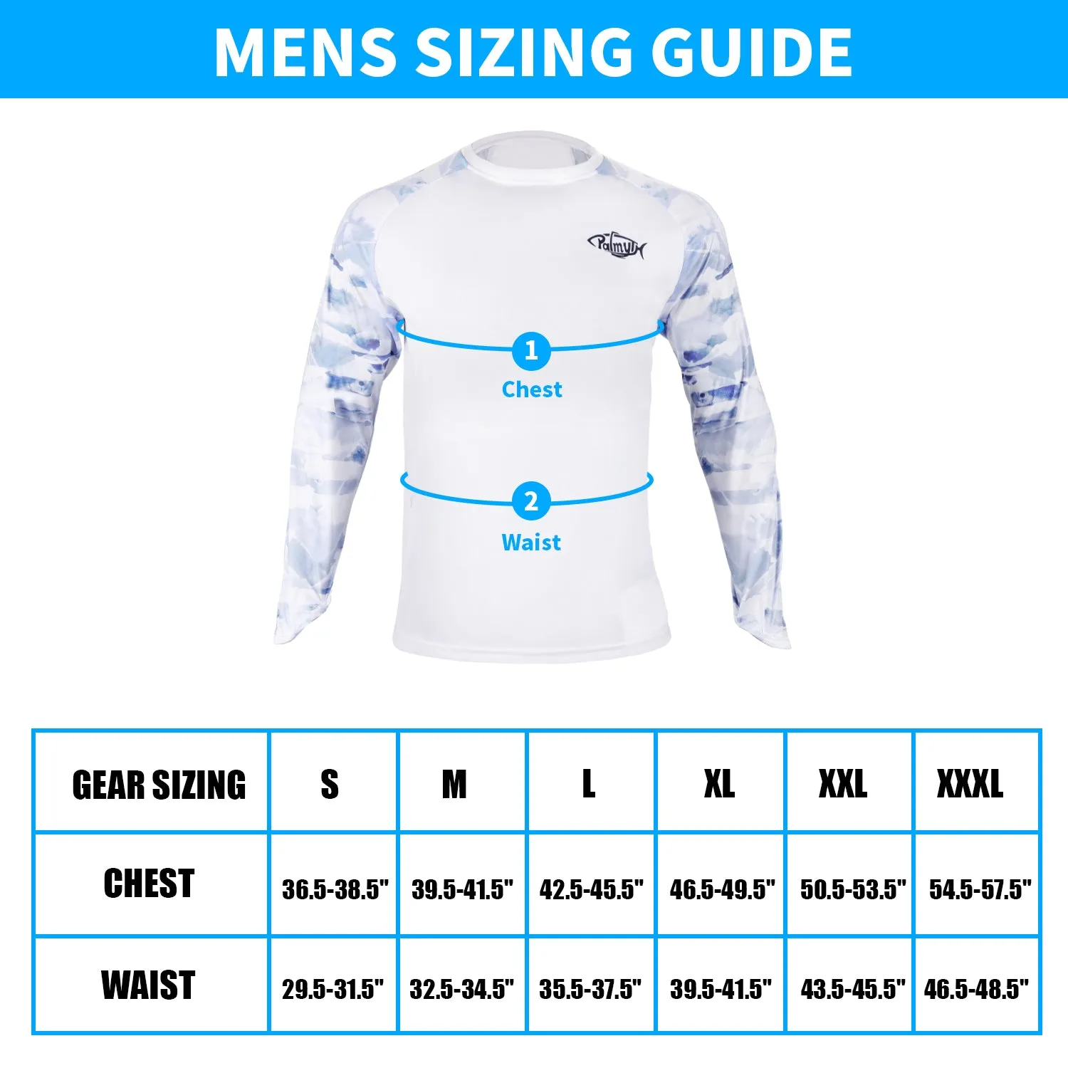Men Long Sleeve Shirts with Pocket UPF 50 