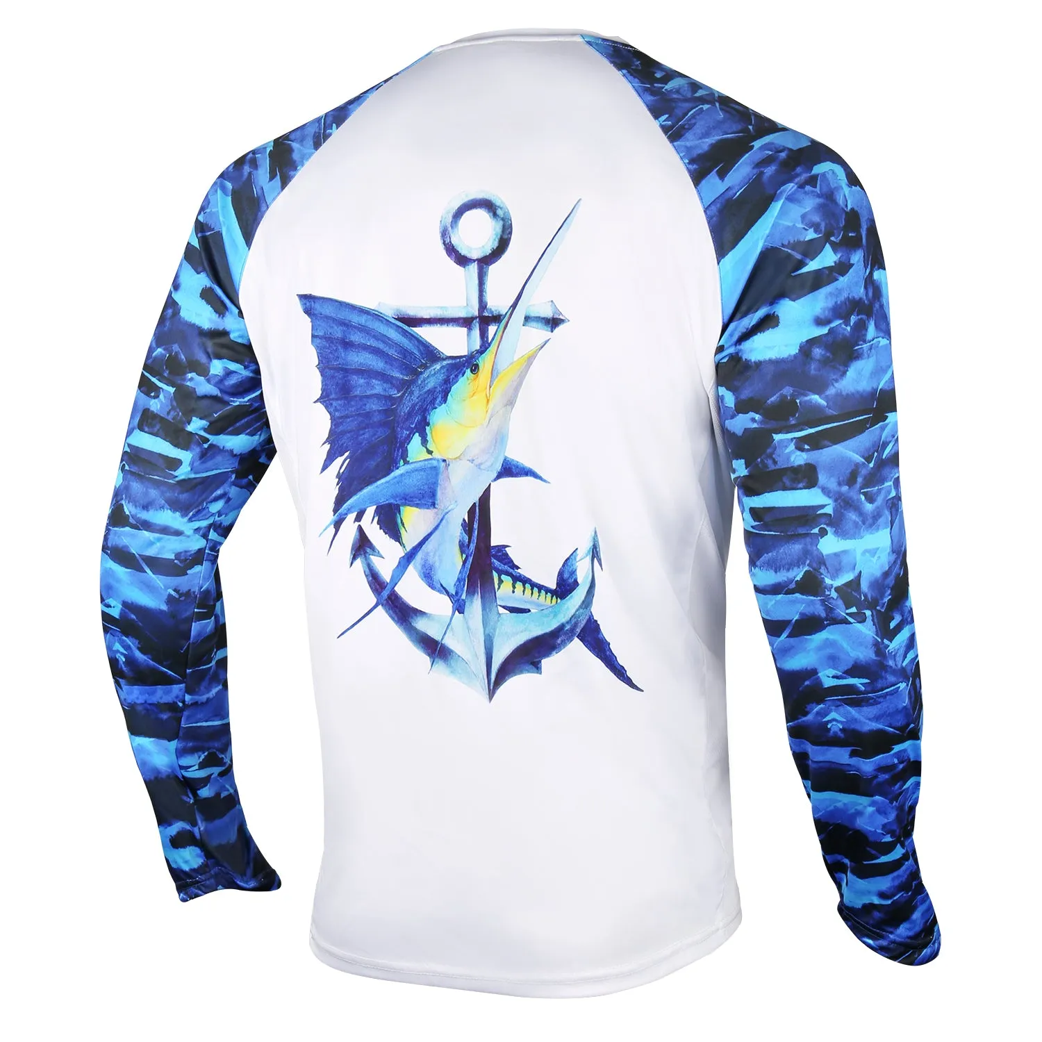 Men Long Sleeve Shirts with Pocket UPF 50 