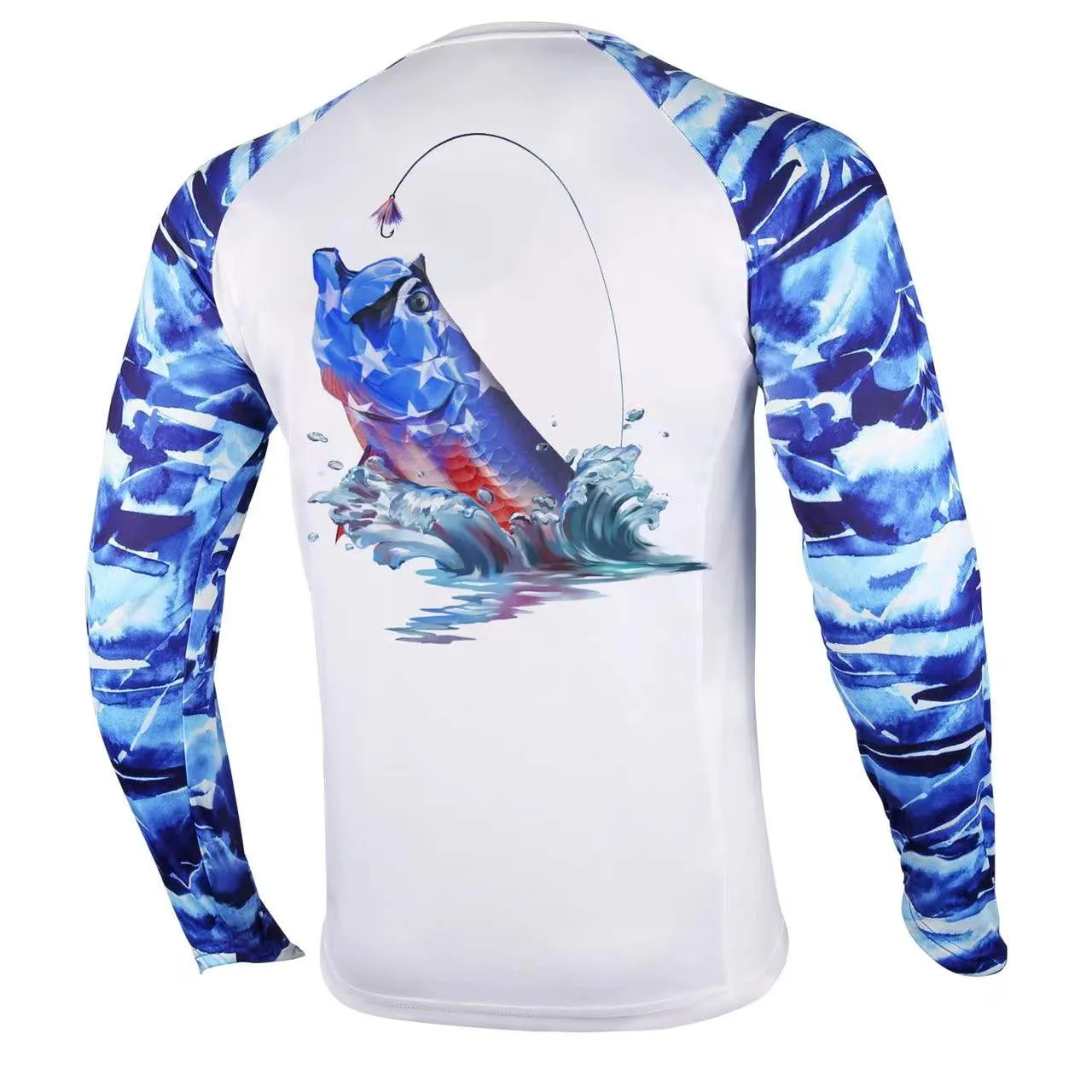 Men Long Sleeve Shirts with Pocket UPF 50 
