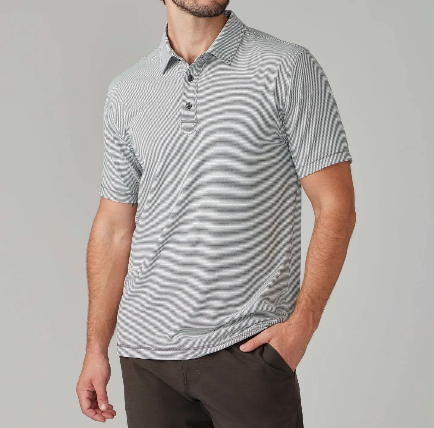 Monterey Microstripe Performance Polo