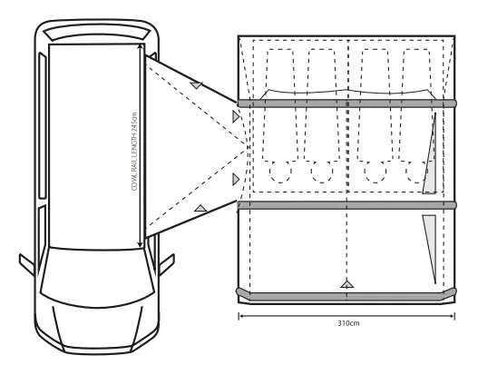 Movelite T3E High 2024 Campervan Awning
