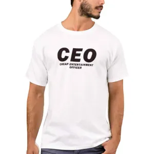 Nutcase Designer Round Neck Men's T-Shirt Wrinkle-Free Poly Cotton Tees - CEO