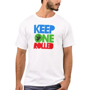 Nutcase Designer Round Neck Men's T-Shirt Wrinkle-Free Poly Cotton Tees - Keep One Rolled