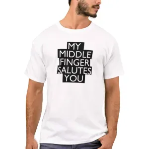 Nutcase Designer Round Neck Men's T-Shirt Wrinkle-Free Poly Cotton Tees - My Middle Finger