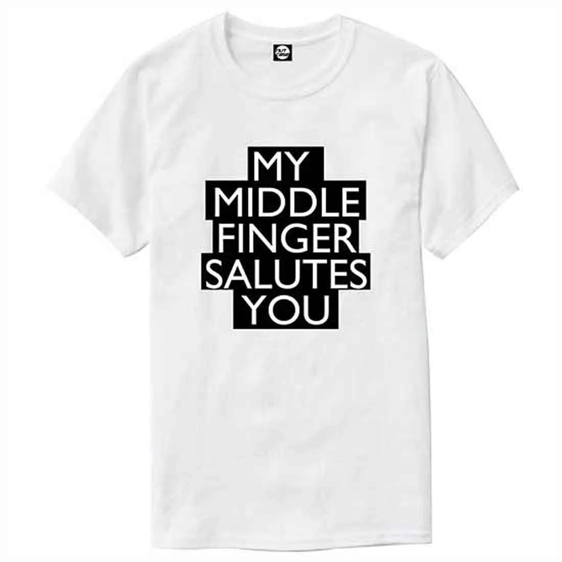 Nutcase Designer Round Neck Men's T-Shirt Wrinkle-Free Poly Cotton Tees - My Middle Finger