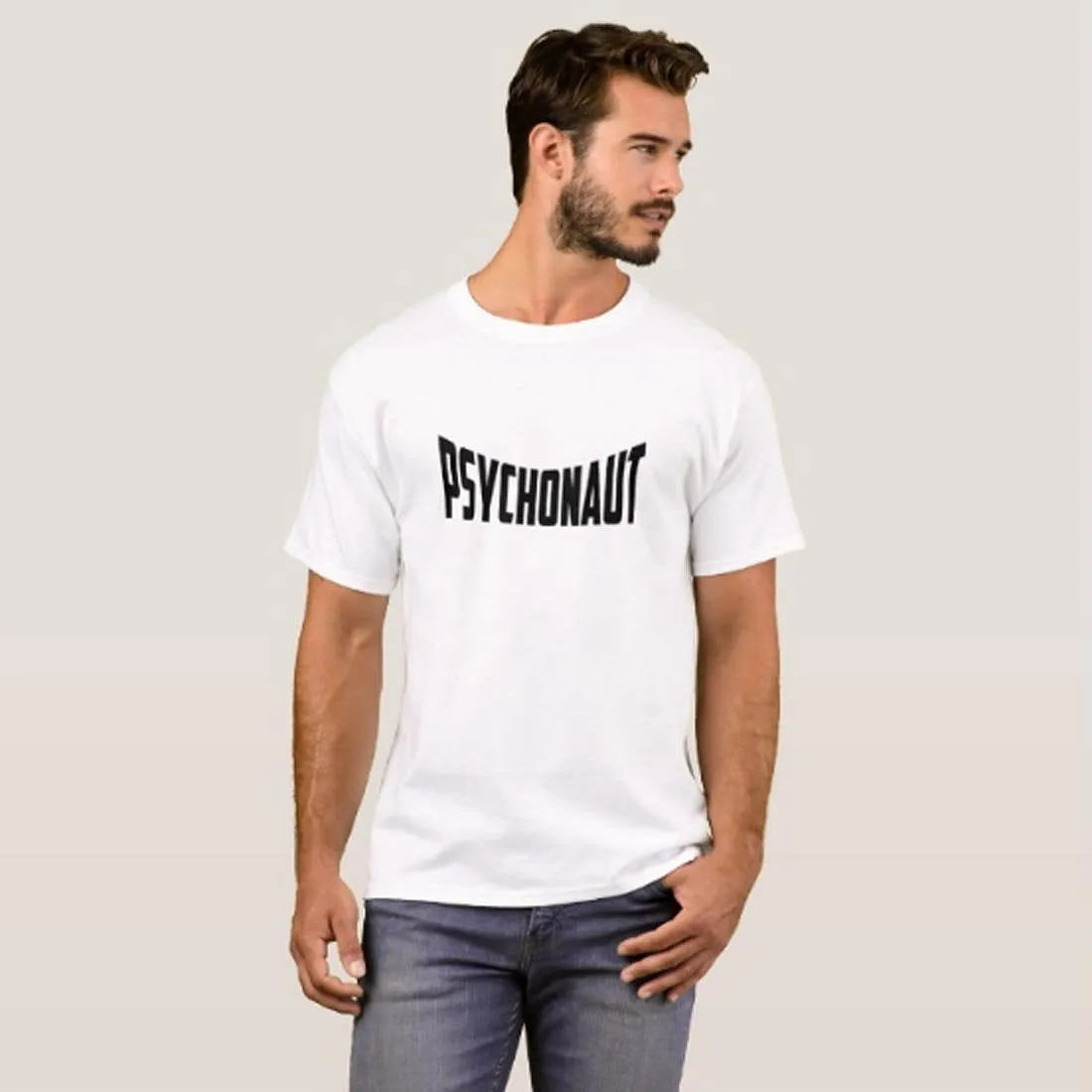 Nutcase Designer Round Neck Men's T-Shirt Wrinkle-Free Poly Cotton Tees - Psychonaut