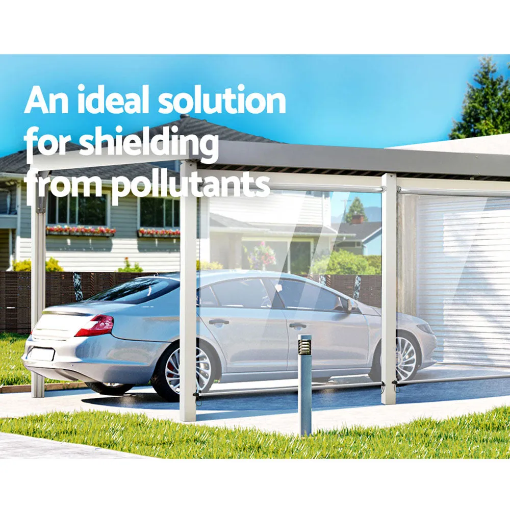 Outdoor Blind Roll Down Awning Canopy Shade Retractable Window 1.2x2.4M