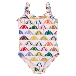Pink Chicken Claire Suit in Multi Umbrellas (sizes 7-8)