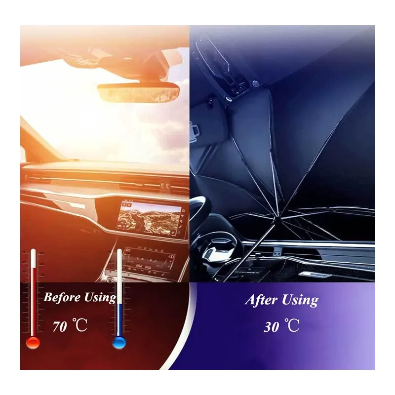 Portable Uv Rays Car Windshield Umbrella 246