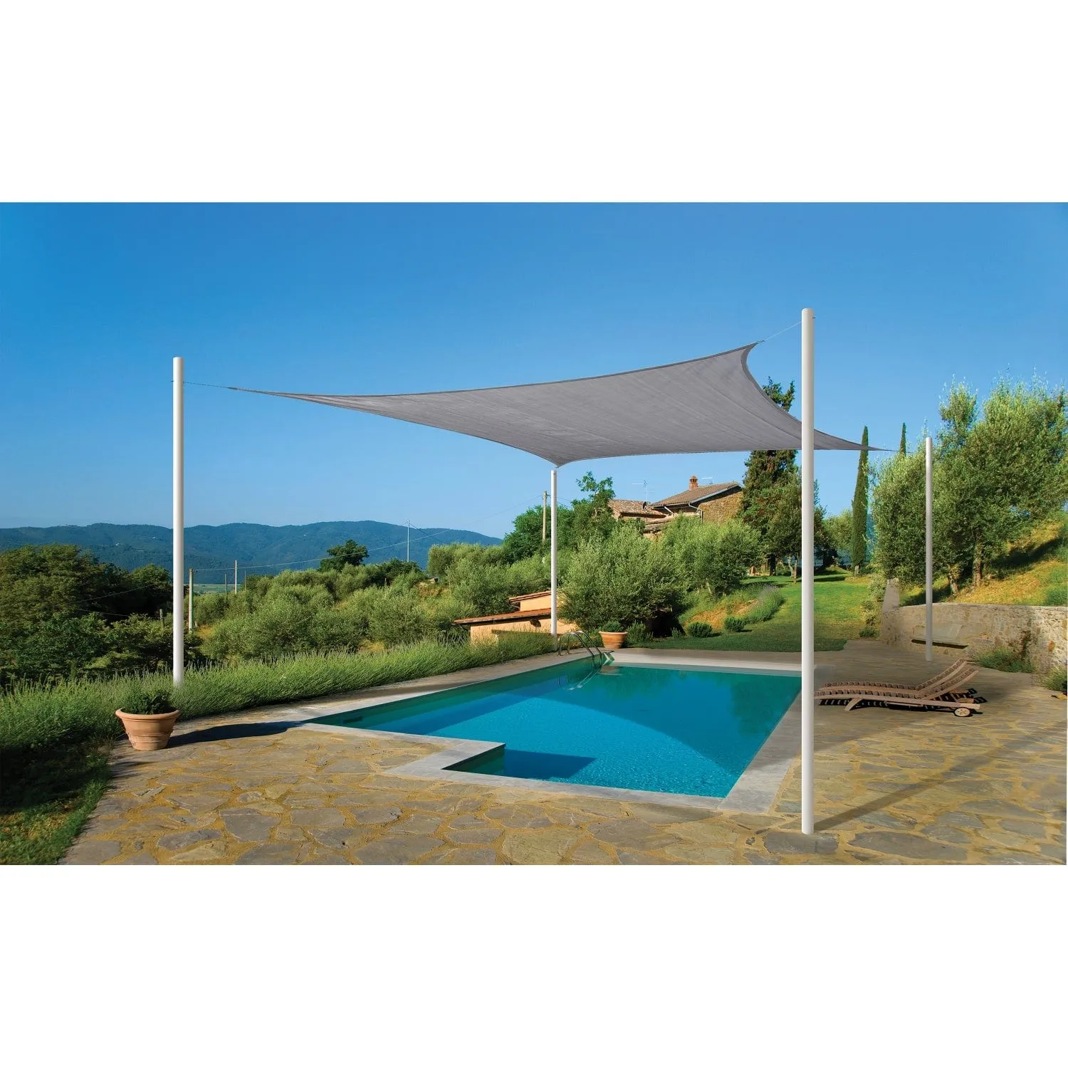 Quik Shade | 16 ft square Gray Shade Sail