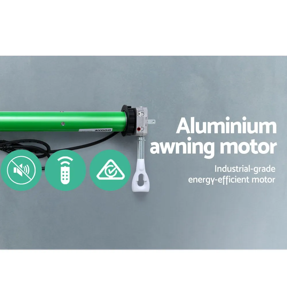 Retractable Folding Arm Awning Motorised Sunshade 2Mx1.5M - Grey