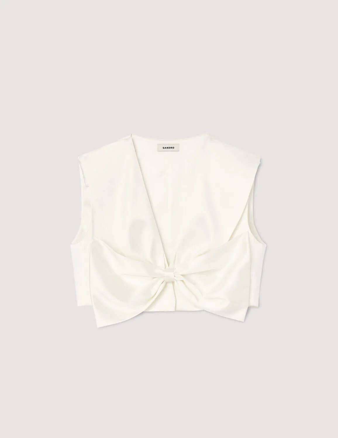 Satin-Effect Crop Top
