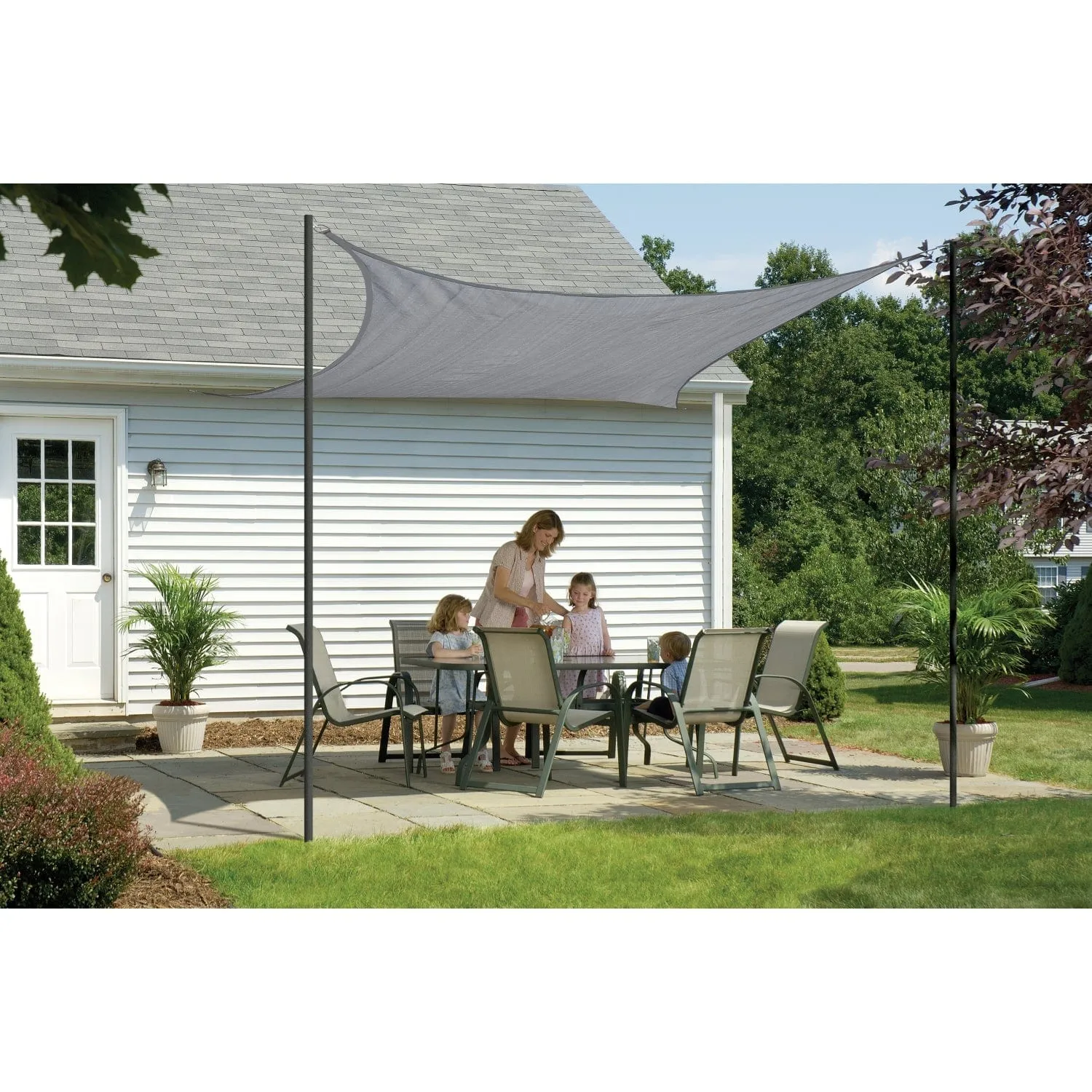 ShelterLogic | 12 ft Square Gray Shade Sail