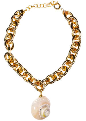 Short Sunrise Shell Necklace by Cashfana