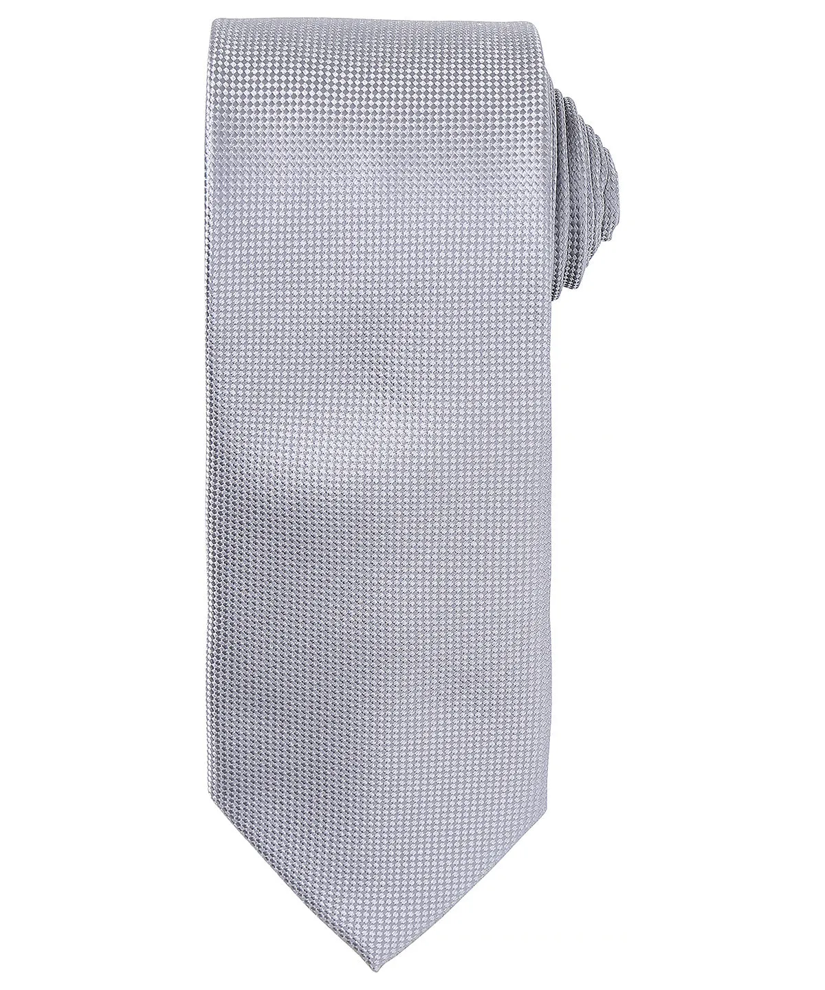 Silver - Micro waffle tie