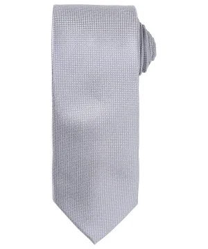 Silver - Micro waffle tie