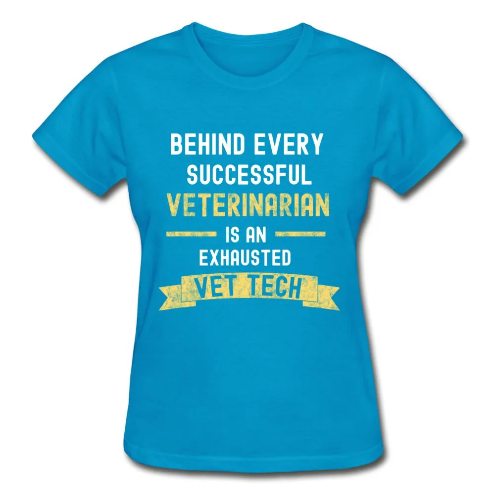 Successful Vet, Exhausted Vet Tech Gildan Ultra Cotton Ladies T-Shirt