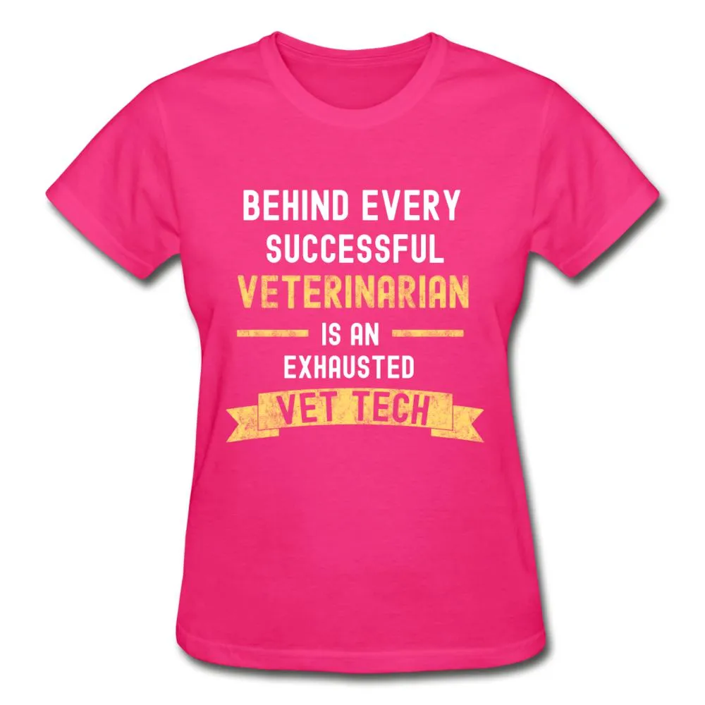 Successful Vet, Exhausted Vet Tech Gildan Ultra Cotton Ladies T-Shirt