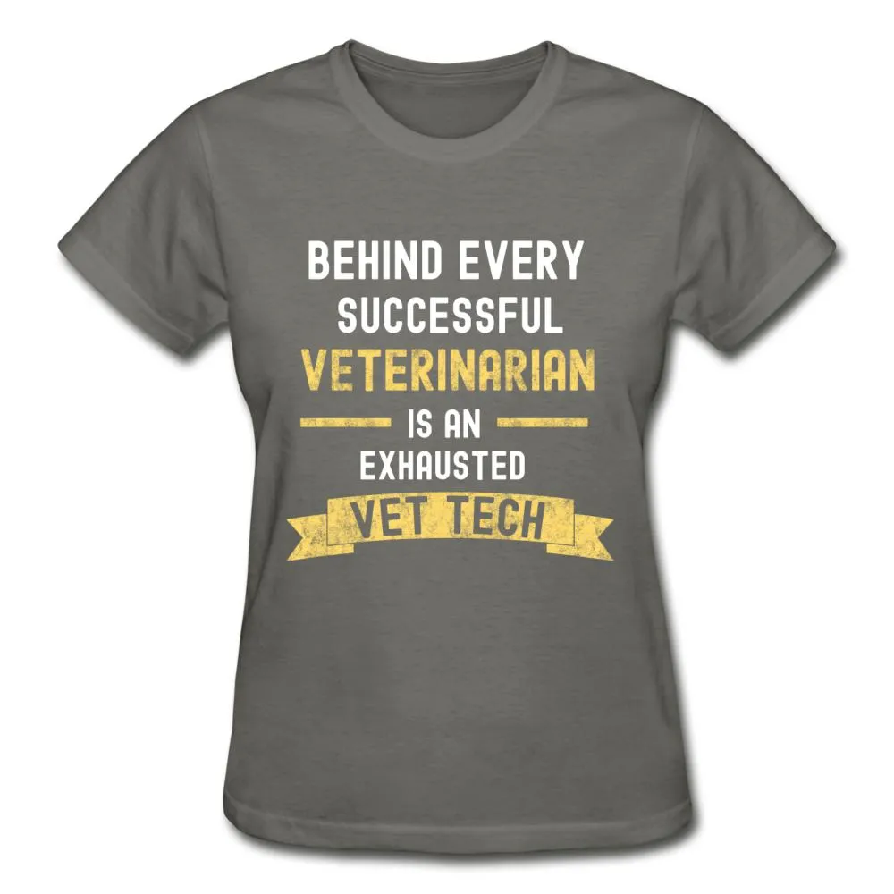 Successful Vet, Exhausted Vet Tech Gildan Ultra Cotton Ladies T-Shirt