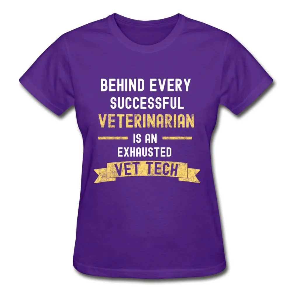 Successful Vet, Exhausted Vet Tech Gildan Ultra Cotton Ladies T-Shirt