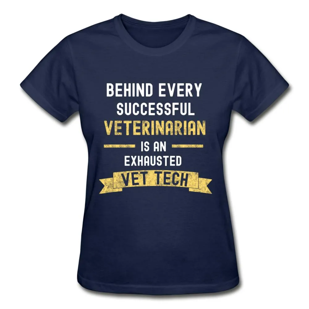 Successful Vet, Exhausted Vet Tech Gildan Ultra Cotton Ladies T-Shirt