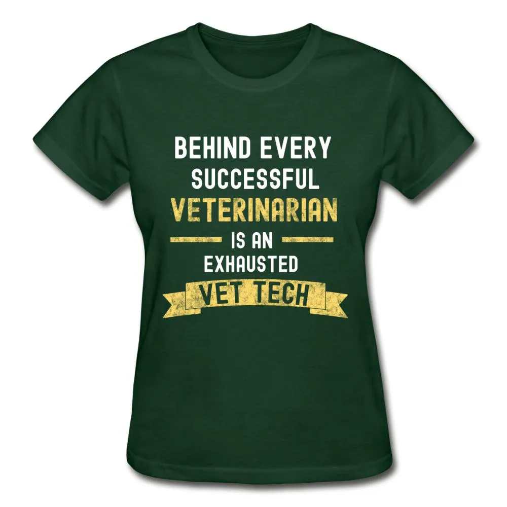 Successful Vet, Exhausted Vet Tech Gildan Ultra Cotton Ladies T-Shirt