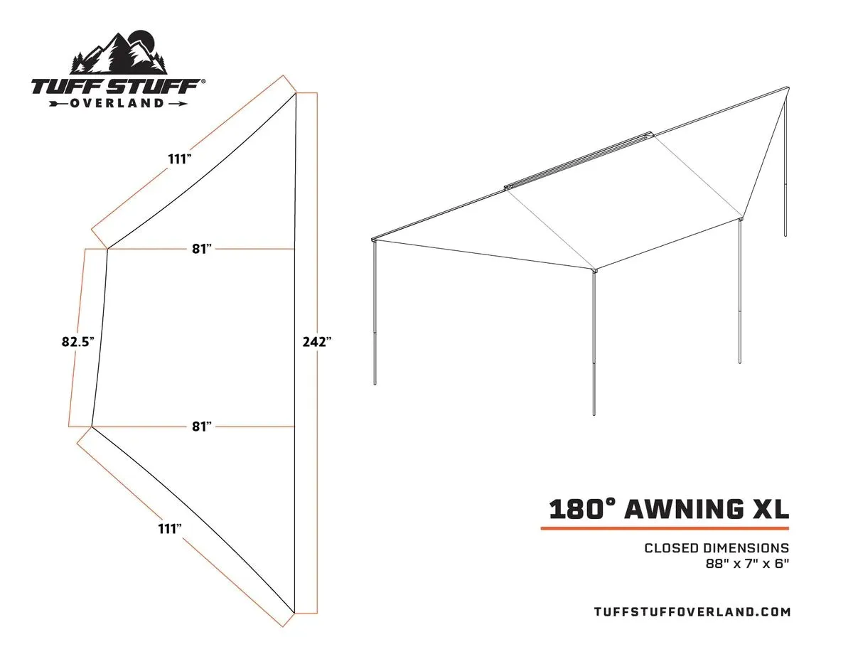 TUFF STUFF |  180º Degree Xl Awning