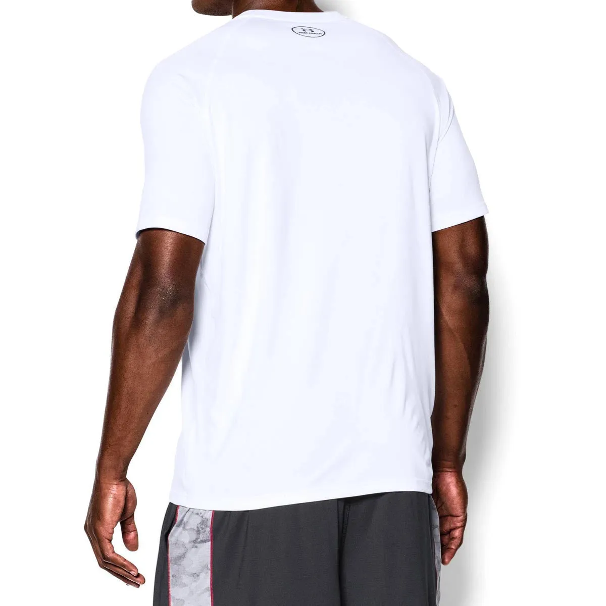 Under Armour Men's White/Black Tech Short Sleeve T-Shirt