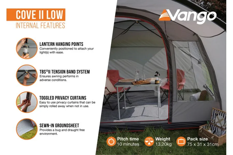Vango Cove II Low Poled Campervan Driveaway Awning 2024
