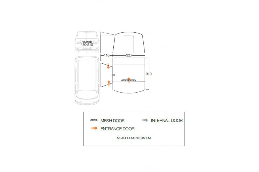 Vango Cove II Low Poled Campervan Driveaway Awning 2024
