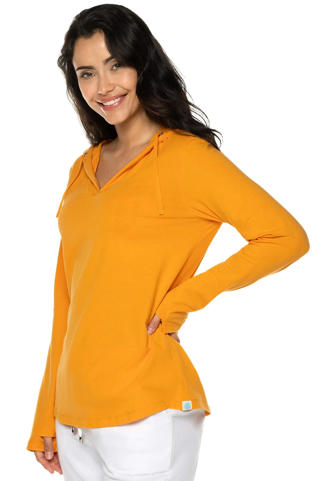 Women's Catalina Hoodie Tunic Top | Apricot Crush