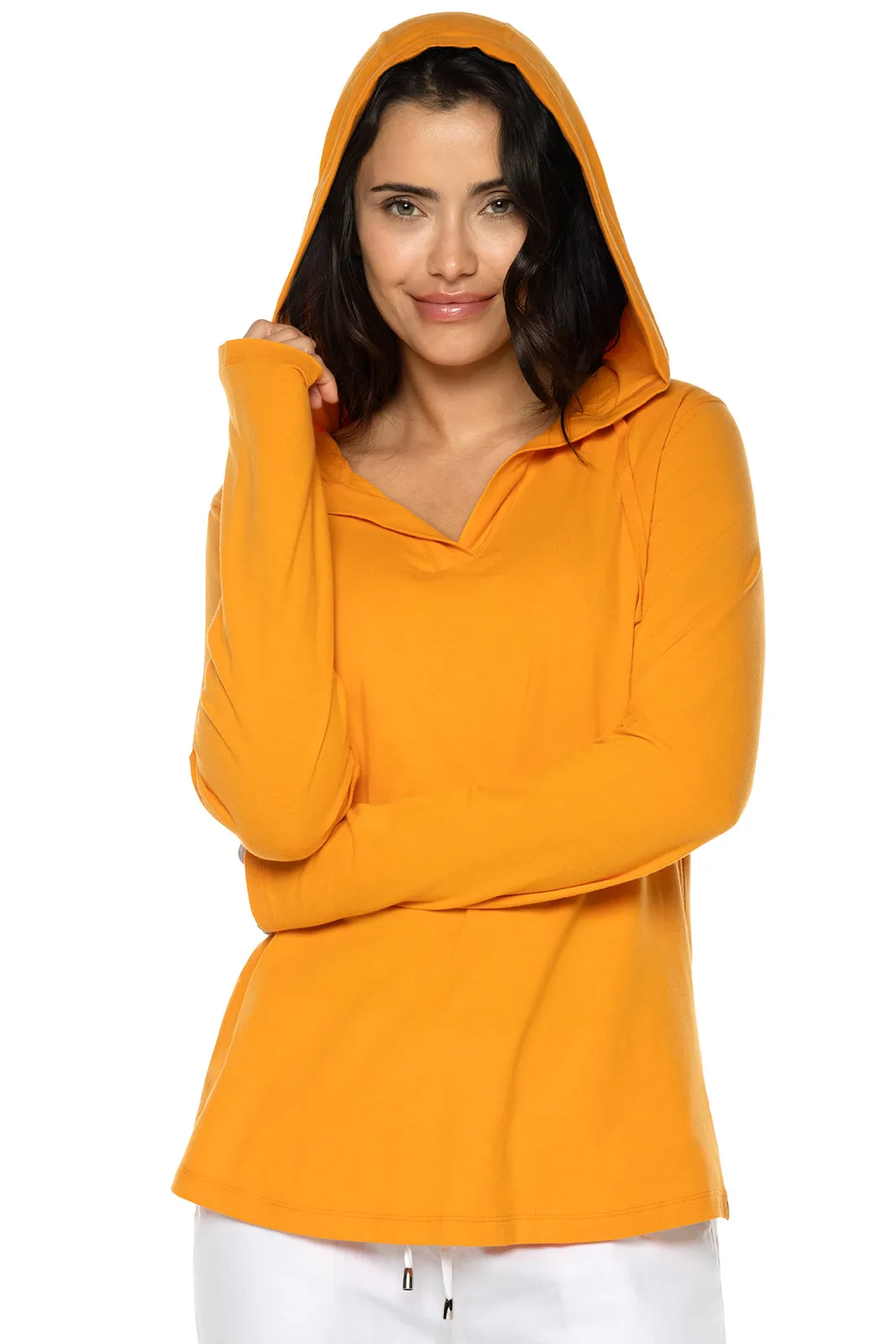 Women's Catalina Hoodie Tunic Top | Apricot Crush