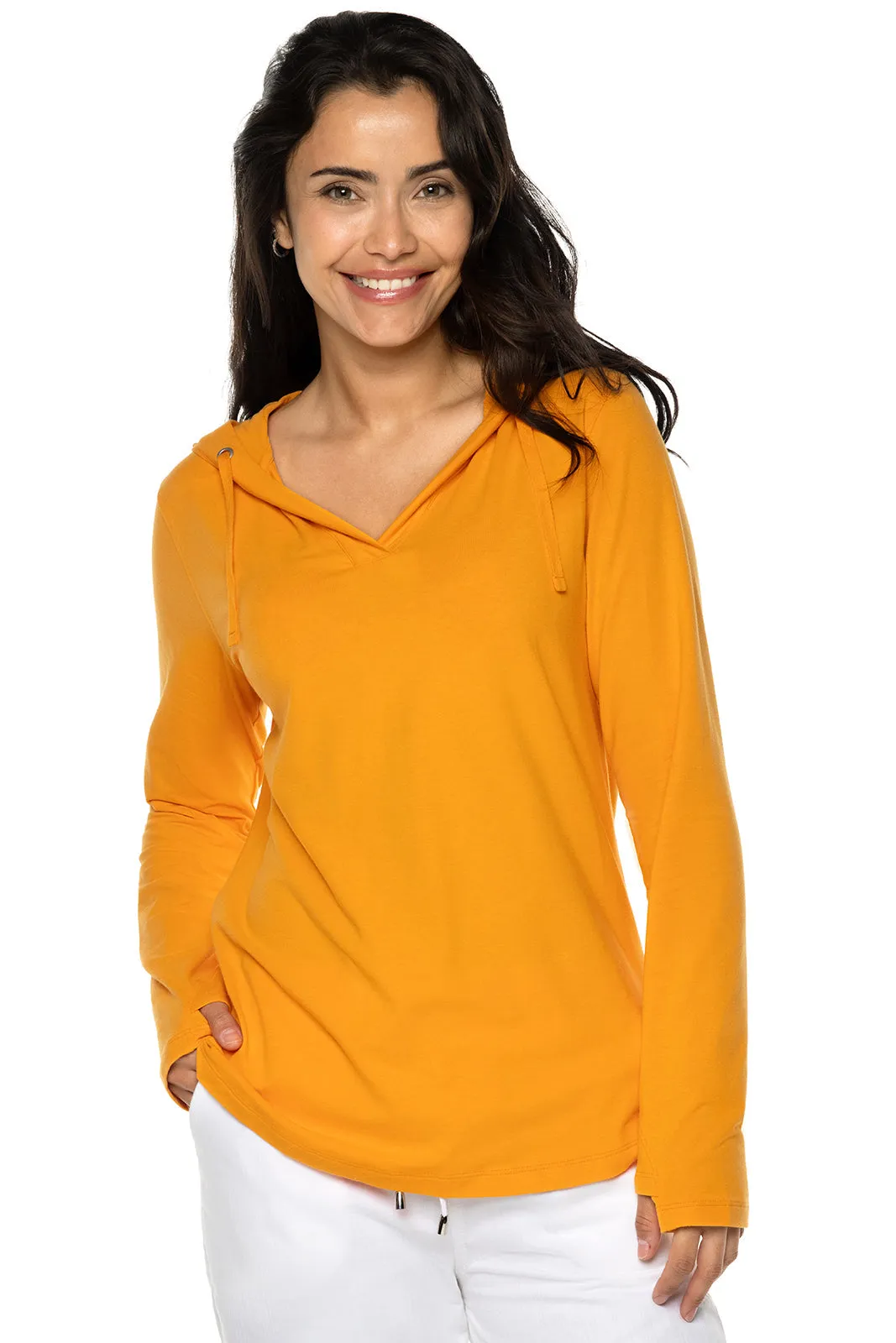 Women's Catalina Hoodie Tunic Top | Apricot Crush